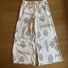 H&M ペイズリー柄　ワイドイージーパンツ