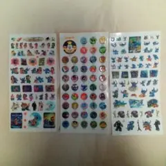 ディズニー　スティッチなどホログラム入りシール　３枚セット 未使用品