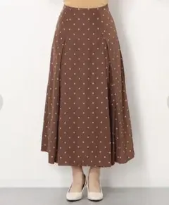 Te chichi テチチ　Aライン　ロングスカート　茶系 Mのサムネイル