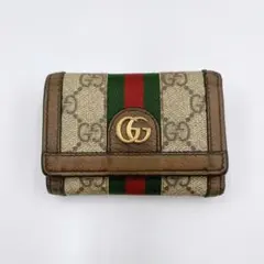 美品 グッチ オフィディア 三つ折り財布 GGスプリーム シェリーラインのサムネイル