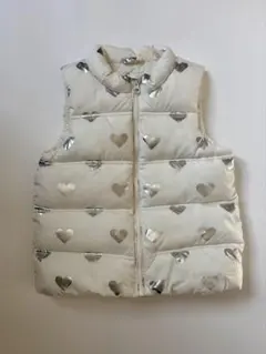 BABY GAP ホワイト ダウンベスト ハート