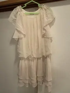 レストローズ REST ROSE 薄いピンク シフォン ワンピース 半袖 値下可