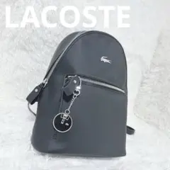 LACOSTE ラコステ　PVCレザー　バックパック　リュック　黒　ブラック