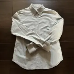 COMME CA DU MODE ボタンダウン長袖シャツ M ブルーグレー