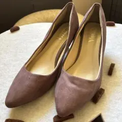 Vivian 薄紫 スエード パンプス