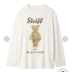 ジェラートピケ Steiff ワンポイントプルオーバー　シュタイフ　くま　ベア