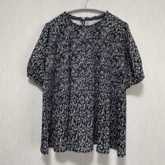 JAYRO花柄 半袖ブラウス 黒と白のサムネイル