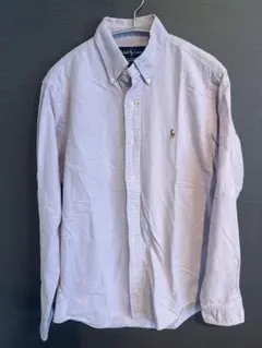 【美品】Ralph Lauren カスタムフィット 長袖シャツ メンズS 薄紫