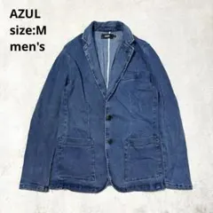 【AZUL アズール】（M）ストレッチ デニムジャケット タイト