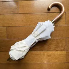 美品 アシーナニューヨーク 折りたたみ日傘 ベージュ×カーキ バイ