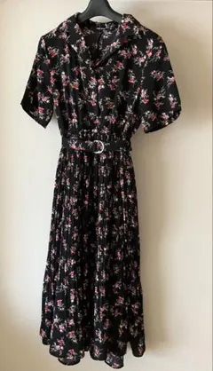 one way 花柄シャツワンピース 半袖