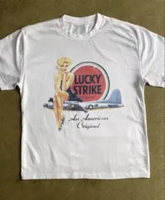 LUCKY STRIKE ヴィンテージ　古着　Tシャツ ホワイトのサムネイル