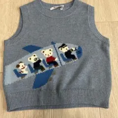 新品 タグ付き 未開封 MERLOT 牛柄ベストフリーサイズ ブルー | Mercari