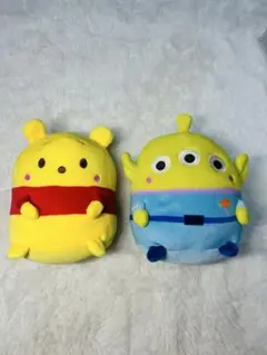 ディズニー ぬいぐるみ マスコット 2点セット プーさん エイリアン