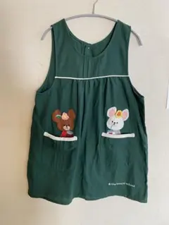 くまの学校　深緑色エプロン