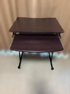 【直接取引限定】パソコンデスク スライドテーブル付き