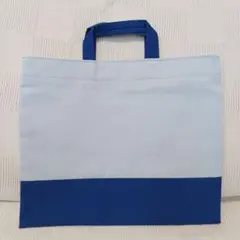 小さめ手提げ絵本袋　道具袋　水色&ブルー　30×25　a11