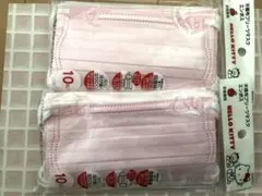不織布プリーツマスク 各10枚入り2パック　キティ