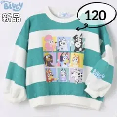 新品　BLUEY ブルーイ　ビンゴ　トレーナー　ボーダー　長袖　マフィン　120
