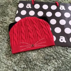 ⭐️アルチビオニット帽⭐️美品⭐️猫ミミでとっても可愛いです⭐️
