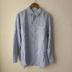 UNIQLO/プレミアムリネンシャツ ストライプ XL