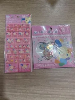 サンリオ　ウサハナ　タイルシール　おはじきシール