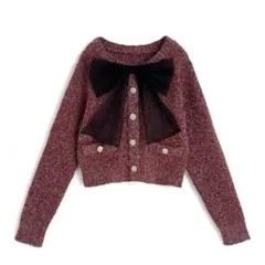 チュールリボンラメニットトップス[lt155]