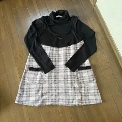 & by P&D チュニック＆長袖 黒 タートルネック