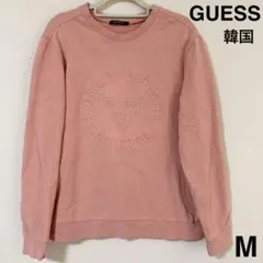 GUESS トレーナー 韓国 Mサイズ ベビーピンク パステル 長袖 スウェットのサムネイル