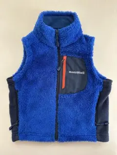 mont-bell フリースベスト 90cm 青　モンベル