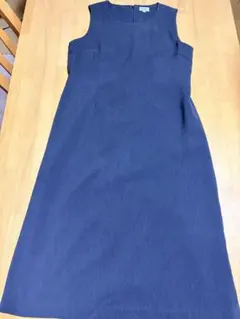 ノースリーブひざ丈ワンピース ダークブルー 約111cm