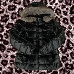 00s Archive y2k 光沢 ファーダウンジャケット M