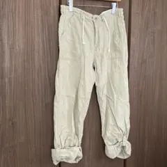 GLOBAL WORK ベージュ カーゴパンツ M 麻　リネン　グローバルワークのサムネイル