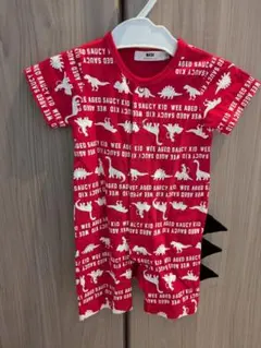 べべ　恐竜プリントロンパース 70-80