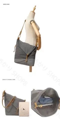 メッセンジャーバッグ 肩掛け 帆布