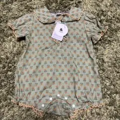 &mignon ベビー ロンパース 花柄 レース襟