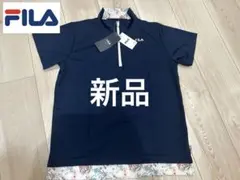 新品☆FILA ハーフジップポロシャツ ネイビー Mサイズ レディス