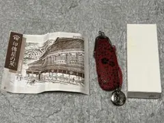 印傳屋　印鑑ケース　がま口　縦型　朱肉付き