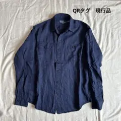 POLO RALPH LAUREN インディゴリネン サファリシャツM QRタグ