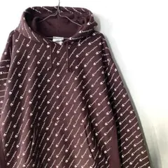 チャンピオン総柄リバースウィーブパーカーXL 日本3XL