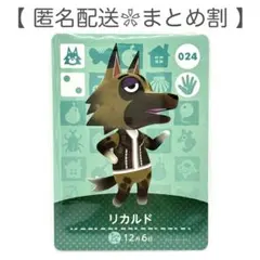 【住民】 024 リカルド どうぶつの森 amiiboカード