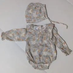 ZARA BABY 花柄ロンパースとボンネットのセット