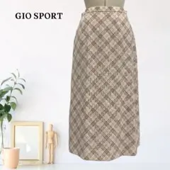 zk784【XL】GIO SPORT ジオスポーツ ロングスカート チェック柄のサムネイル