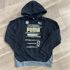 PUMA プーマ ブラック フード付きパーカー キッズ 160cm