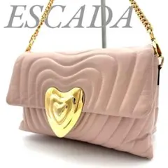ESCADA エスカーダ ハート キルティング チェーン 2wayバッグ レザー