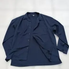 メンズシャツ　ネイビー紺色