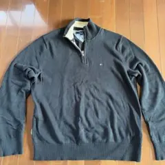 TOMMY HILFIGER ハーフジップセーター M 黒