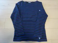 ☆オーシバル(ORCIVAL)　バスクボーダーシャツ☆グレー×青:1美品