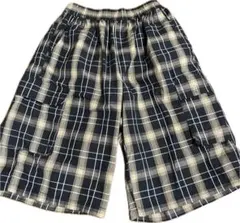 YAGO チェック柄カーゴショートパンツ　S