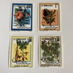 索馬里 花卉與樹木郵票4種全 未使用 1978年